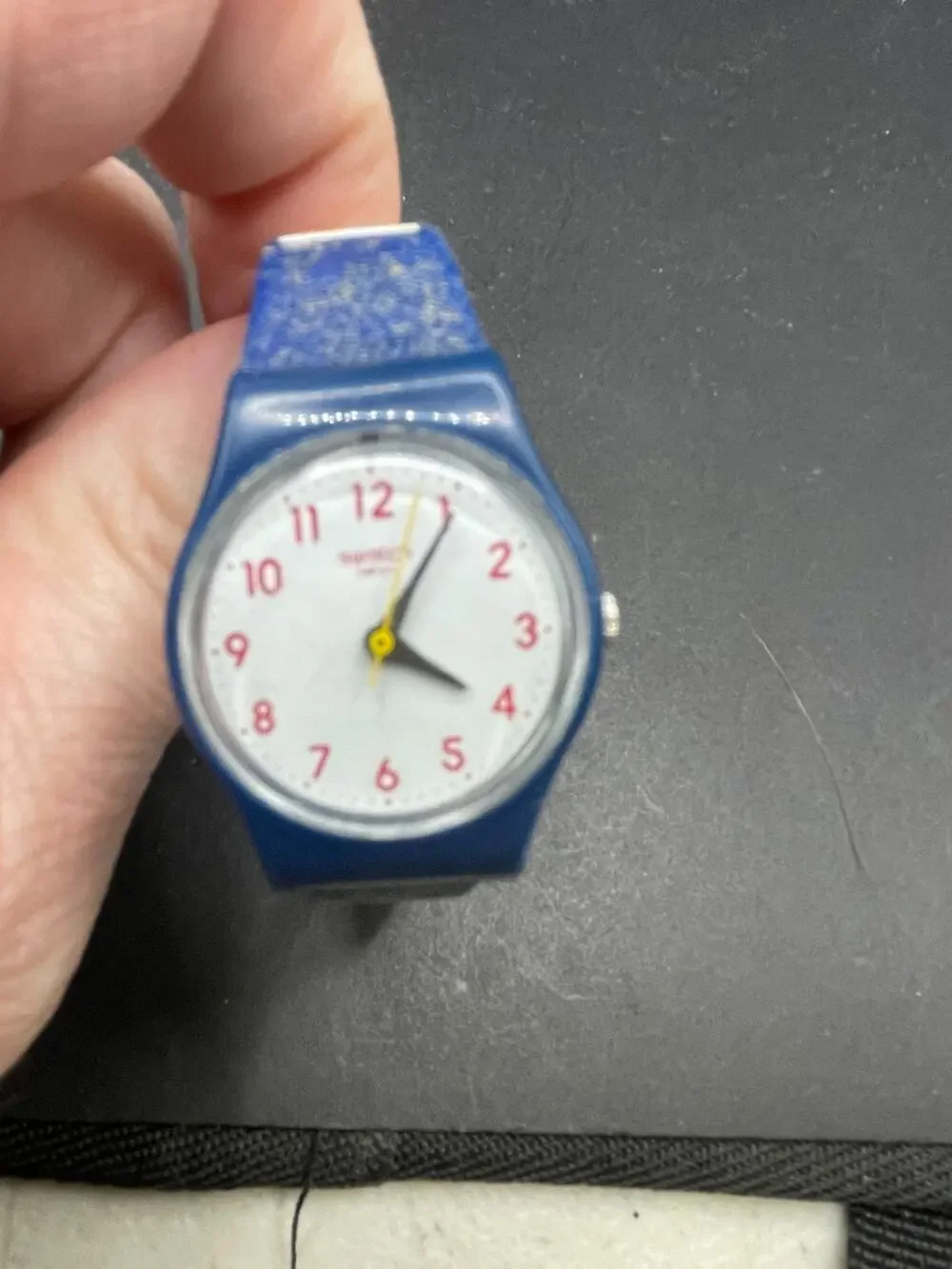 Vintage Swiss Matelot Blue Silicone Strap Women's Watch 26mm LN149 White Dial